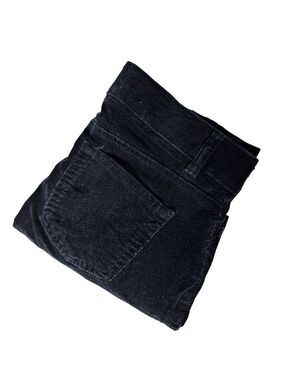 Chaps Corduroy Pants Women's Black Straight Leg Size 4